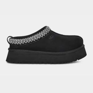 UGG Black Slip-On Platform Clog with Contrast Stitching